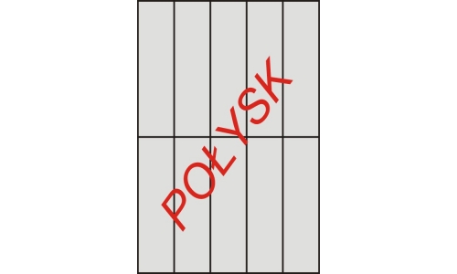 Etykiety samoprzylepne na arkuszach A4 białe błyszczące  42x148